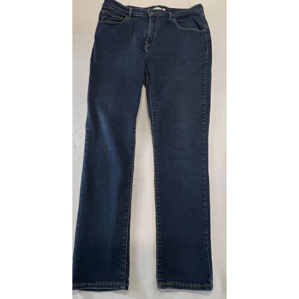 Levis Womens Size 33 (16W) Dark Wash 5 Pocket Classic Mid Rise Skinny Jeans